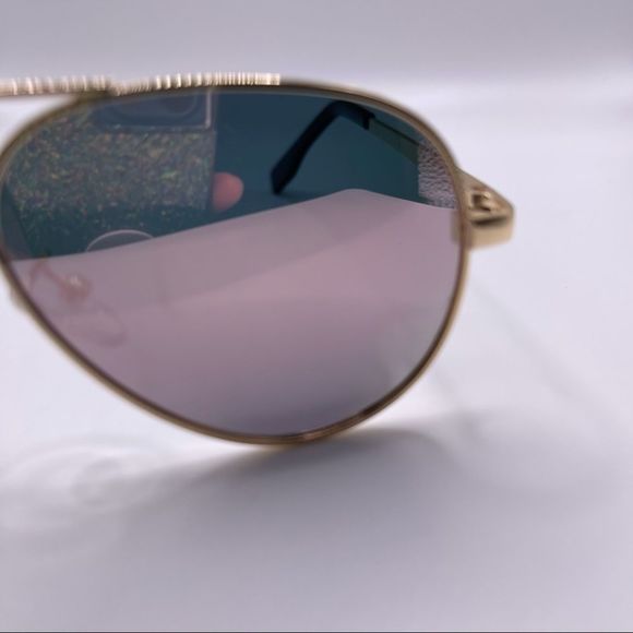 Gold Aviators with Mirrored Polarized Lenses - Picture 7 of 9